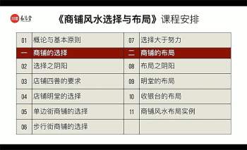 蒋闻鹤《商铺风水选择与布局》视频资料网盘分享