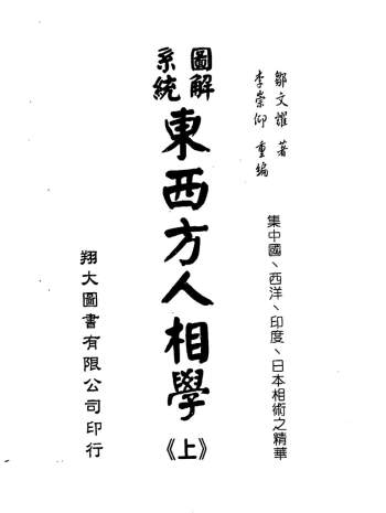 邹文耀-图解系统东西方人相学上下两册PDF电子书