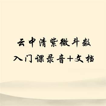 云中清（云中子）紫微斗数入门课程音频13集+53份文档等