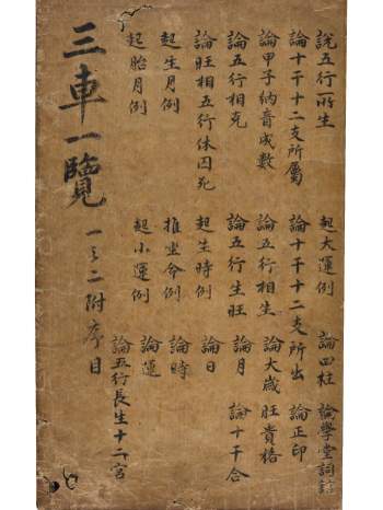 三车一览命书详论.十卷[宋]方谦之编.朝鲜金属活字刊本293页