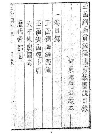 三僚秘传玉函铜函真经 阴阳剪裁图说 7卷