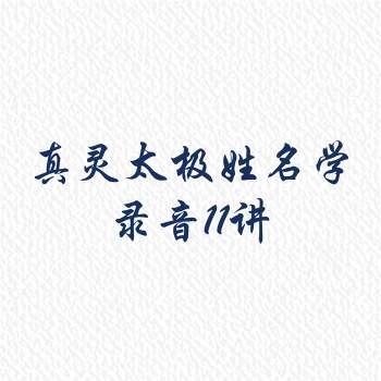 真灵太极姓名学录音11讲