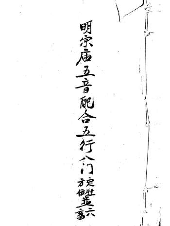 风水古籍《明宗庙五音配五行八门定灶方位并六畜》21页