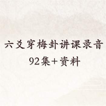 易界传奇之时者大师六爻穿梅卦讲课录音 92集全+资料