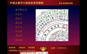 抱景、来自冥王的喵 七政四余课程资料
