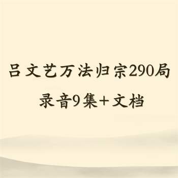 吕文艺 万法归宗290局 录音9集+文档