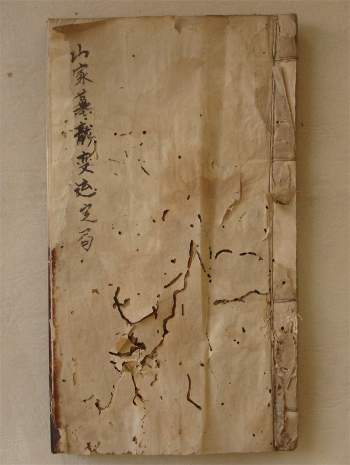 《山家墓龙变运定局》风水古籍清抄本50页双面 （前几页有虫眼破损）