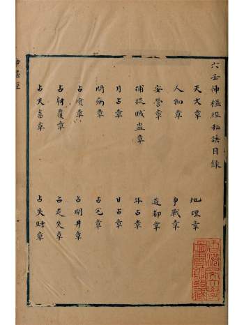 《六壬神枢经秘诀》香港中文大学藏本84页