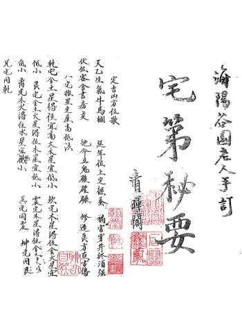 《宅第秘要》海阳谷园老人手订.清晖阁藏版83页