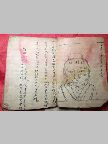 《古本相术秘诀》民间抄本10筒子页